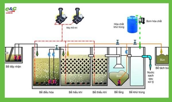 quy trình bể hiếu khí